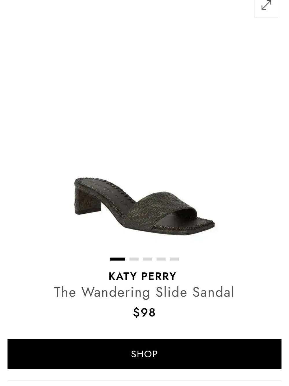 Katy Perry The Wandering Slide Sandal Woven Black Sold Out Size 9 1/2